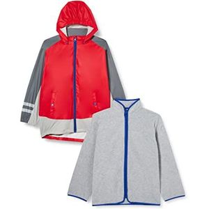 Playshoes Unisex kinderen, functionele jas 3-in-1 regenjas, rood, 140, rood, 140 cm