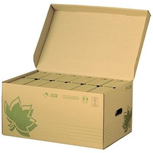 Fast Nature Line Documentbox 1 box + 6 archiefdozen, bruin/groen 52X35X26 ivoor