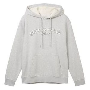 TOM TAILOR DENIM Sweatshirt  grijs gemêleerd / zwart / wit