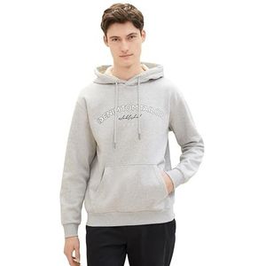TOM TAILOR DENIM Sweatshirt  grijs gemêleerd / zwart / wit
