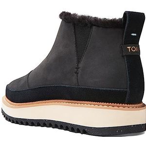 Toms Dames Boot Black Oiled Nubuck/Sweed, wandellaarzen voor dames, waterafstotend BLAC, 39 EU, waterbestendige blac, 39 EU