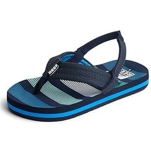 Reef Little Ahideep Sea Stripes Jongens Slippers - Blauw