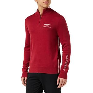 Hackett London Men's AMR gebreide HZIP pullover sweater, INTSTELLR RED, S