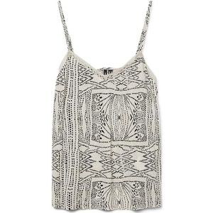 Vero Moda Vmmenny Lace Singlet WVN Ga, havermout, S