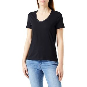 Taifun Dames 371372-16231 T-shirt, Zwart, 46, zwart, 46