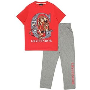 Harry Potter Gryffindor Lange pyjama's set, Kinderen, 116-182, Rot/Heather Grey, Officiële Koopwaar