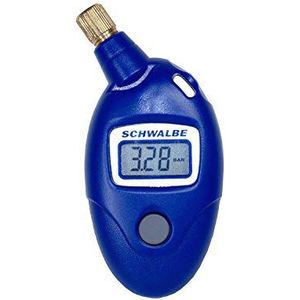 Schwalbe Drukmeter Airmax Pro luchtdrukmeter fietsaccessoires, blauw, 9,5 x 4,5 x 2 cm