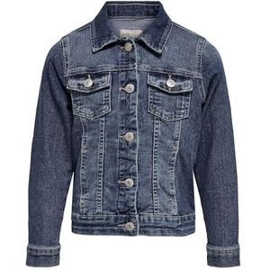 Only Konsara Med Blue DNM Jeansjas voor dames, Medium blauwe denim, 7 Jaren