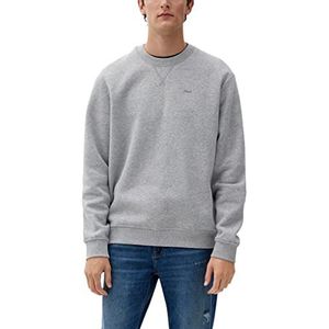 s.Oliver Heren sweatshirt met lange mouwen, grijs/zwart, XXL