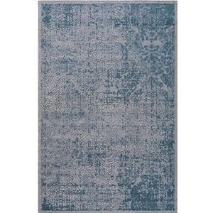 benuta Vlak geweven tapijt Frencie blauw 120x180 cm - vintage tapijt in used look, 4053894807176