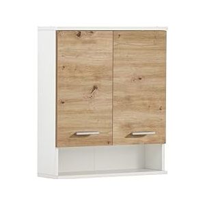 Schildmeyer Palermo Hangkast, houtmateriaal, matwit/Artisan eiken decor, 59,8 x 20,5 x 70,8 cm (b x d x h)