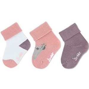 Sterntaler Babysokken voor meisjes, babysokken, set van 3 bamboe - sokken voor baby's, babysokjes - van bamboecellulose - zachtroze, 16, zacht roze