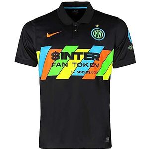 Nike T-shirt voor heren, zwart/totaal oranje, M