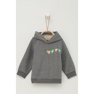 s.Oliver Jongens sweatshirt met capuchon, grijs/zwart, 68 cm