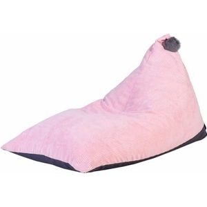 Zitzak Cotele Malo velours, polyester, 64cm x 102cm x 25cm, roze/grijs