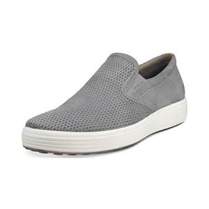 ECCO Damesslip on 2.0 sneakers van zachte stof 7, Wild Dove nubuck/leeuw geperforeerd, 10-10,5