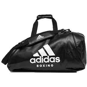 Adidas Sportrugzak, Duffel, Gymtas, Rugzak, Workout, Bokstas, zwart/wit PU 2 In 1 Holdall Bag
