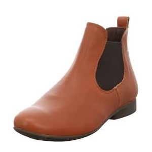 Think! Guad2 Enkellaarsjes voor dames, chroomvrij gelooid, duurzame Chelsea laars, cognac 3180, 43 EU