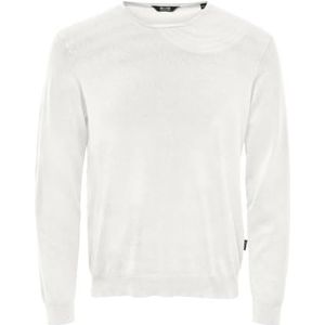 ONLY & SONS Gebreide trui voor heren, Star White, L