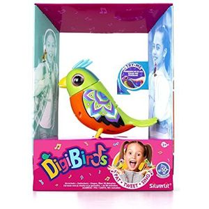 DIGIBIRDS Interactieve vogel die fluit en zingt, Reageert op aanraking en stem, Willekeurig model, Speelgoed voor kinderen, Vanaf 5 jaar