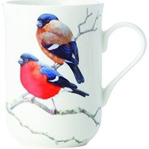 Maxwell & Williams PBW1050 Birds of the World beker Dompfaff, geschenkdoos, porselein, wit/rood
