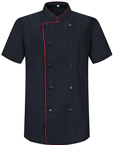 MISEMIYA - Koksjas - Zwart - Hosteleria Uniform - Korte Mouwen - Artikelnummer 8431