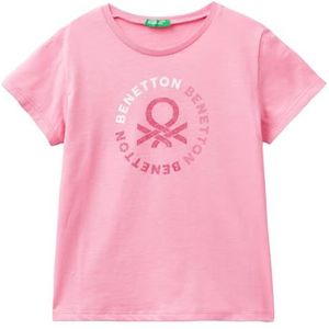 United Colors of Benetton T-shirt voor meisjes en meisjes, Roze 38E, 170