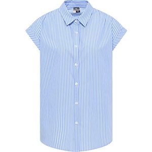 kilata Dames blouse top mouwloos 35823576-KI02, lichtblauw wolwit, M, Lichtblauw wolwit, M