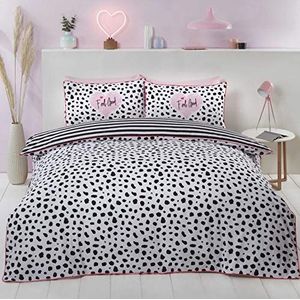 Rapport Home Dalmation Dekbedovertrek Set, Katoen, Zwart, Dubbel
