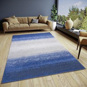 HANSE Home Masal Design tapijt voor woonkamer, plat weefsel, vintage design, antislip onderkant, meerkleurig, hoogwaardig geweven voor woonkamer, slaapkamer, eetkamer, hal, grijs-blauw, 75 x 150 cm
