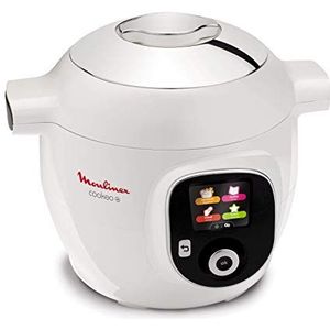 Moulinex Cookeo + CE8511, multicooker, 150 voorgeprogrammeerde recepten, 6 kookmodi, inhoud 6 liter, 1600 W, wit