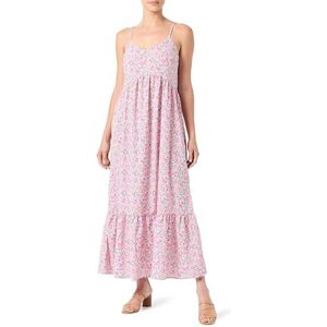 PIECES Pcsade Strap Long Dress Noos Bc maxi-jurk voor dames, Cloud Dancer/Aop: bloem, S