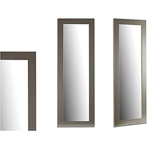 Wandspiegel van hout, zilverkleurig, 54 x 1,7 x 155,5 cm