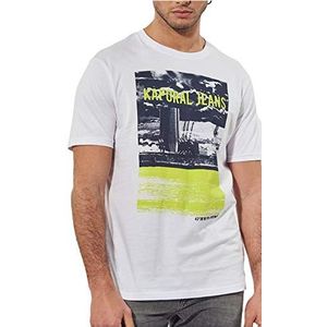 Kaporal Regular T-shirt voor heren, dock, Wit., L