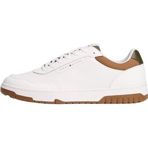 Tommy Hilfiger - Sneaker Core - Ecru Wit - Kaki Groen - 46 EU