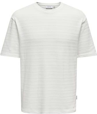 ONLY & SONS Heren Onsgivo Reg 12 Ss Crew Knit Noos, cloud dancer, XS