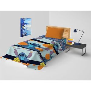 hermet Stitch, Disney-sprei voor eenpersoonsbed, niet gevoerd, voor eenpersoonsbed, 170 x 270 cm, 100% katoen, Disney