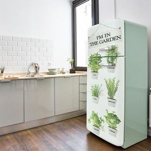 PLAGE KITCHEN stickers voor keuken en koelkast-tuin-180 x 59,5 cm, vinyl, kleurrijk, 180 x 0,1 x 59,5 cm