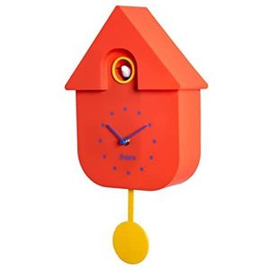 Fisura - Biscuit clock wandklok origineel cadeau wandklok 3 AA batterijen niet inbegrepen. Afmetingen: 21,5 x 8 x 41,5 cm. Materiaal: ABS plastic (rood).