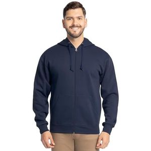 Fruit of the Loom Heren Eversoft Fleece-shirts en hoodies Shirt, Volledige ritssluiting - marineblauw, XL