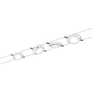 Paulmann 50107 Rope System RoundMac Set uitbreidbaar daglichtwit 4x4W wit mat Dimbaar Tunable white LED 50107 touwlamp hanglamp, 1000 x 10,2 x 1 cm