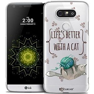 Beschermhoes voor LG G5, ultradun, Quote Life's Better with a Cat