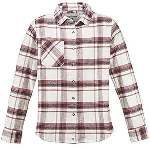 Dolomite Dames Camisa WS Flanel Check Businesshemd, Latte Beige/Sorbet PINK, XXL, Latte Beige/Sorbet Roze, XXL