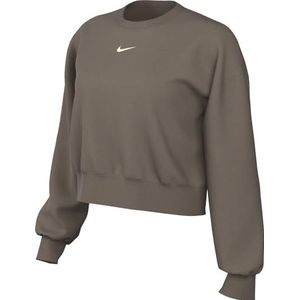 Nike Sportswear Phoenix DQ5761-233, 2XS dames sweatshirt met ronde hals, fleece, extra groot, mintbruin/voile