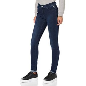 Replay Dames Luzien Powerstretch Denim Jeans, 0071 Dark Blue, 24W / 30L, 0071 Donkerblauw, 24W x 30L