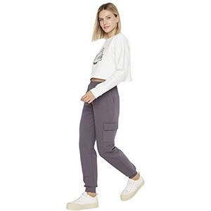 Trendyol Vrouwen normale taille Skinny fit joggingbroek, Antraciet, S