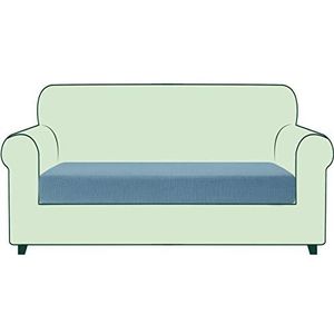 TOYABR Stretch sofakussenhoes, stoelhoes voor fauteuil, Loveseat bank, wasbaar, afneembare meubelbescherming met elastische onderkant voor woonkamer (2-zits, rookblauw)