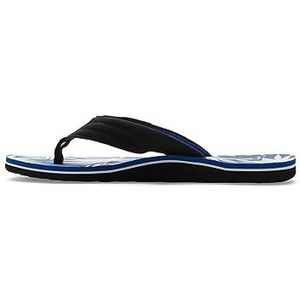Quiksilver Heren Molokai Layback sandaal, zwart/blauw/wit, 44 EU, Black Blue White, 44 EU