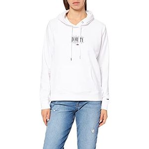 Tommy Jeans Sweatshirt met capuchon voor dames, Wit, XL