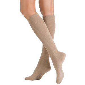 Hudson Relax Woolmix Clima Kniekousen voor dames, drukvrije tailleband, beigemeld. 0723 liter, 39-42 EU
